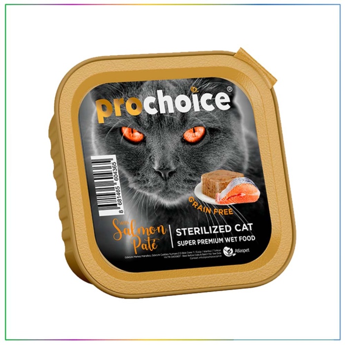 Prochoice Somonlu Pate Ezme Kısırlaştırılmış Kedi Maması 100 Gr