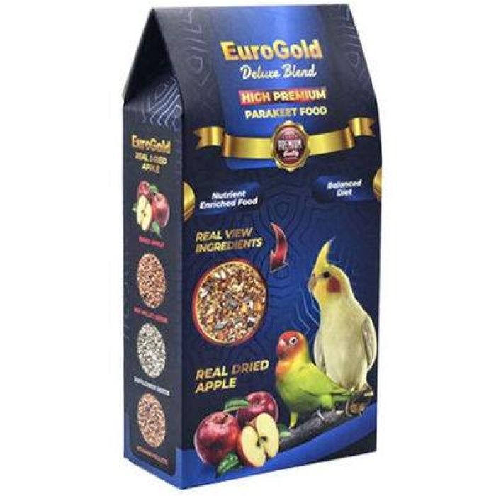 Euro Gold Deluxe Blend Premium Gerçek Elmalı Paraket Yemi 1000 Gr