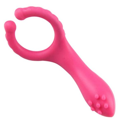Testis Uyarıcılı Titreşimli Penis Halkası Pembe
