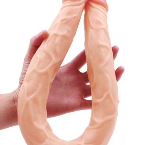 Ten Rengi 55 cm Çift Taraflı Dildo Model No:1034