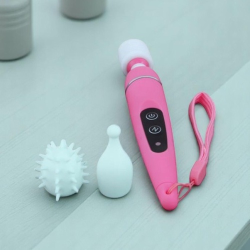 3 Başlıklı Titreşimli AV Massager Klitoral Vibratör Mastürbatör