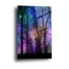Renkli Gökyüzü Orman Cam Tablo   70 x 110 Çok Renkli