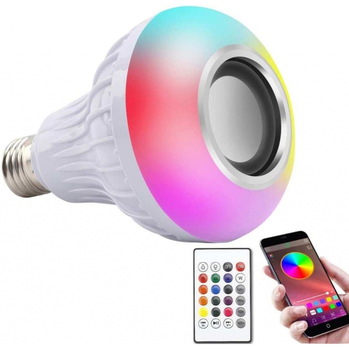 Bluetooth Hoparlör Akıllı Led Ampul Lamba (4549)