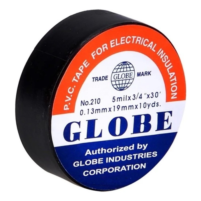 GLOBE İZOLE BANT SİYAH 10LUK  0.13MMX19MM (4549)