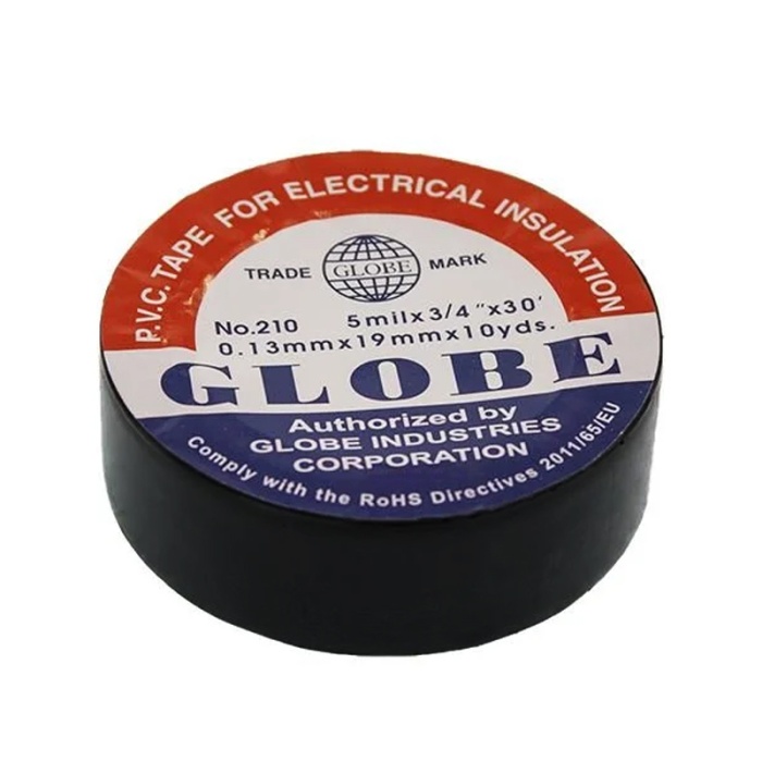 GLOBE İZOLE BANT SİYAH 10LUK  0.13MMX19MM (4549)