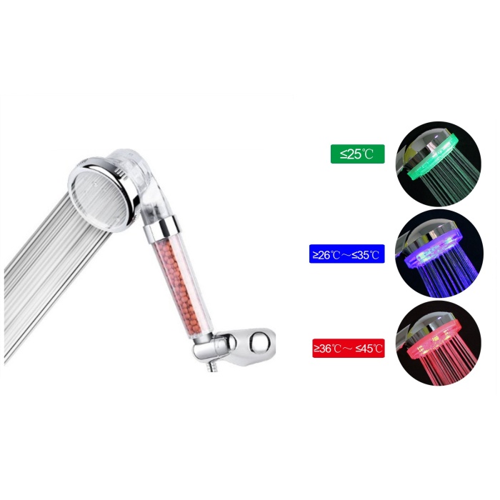 Renk Değiştiren Led Işıklı Tasarruflu Tazyikli Duş Başlığı (4549)