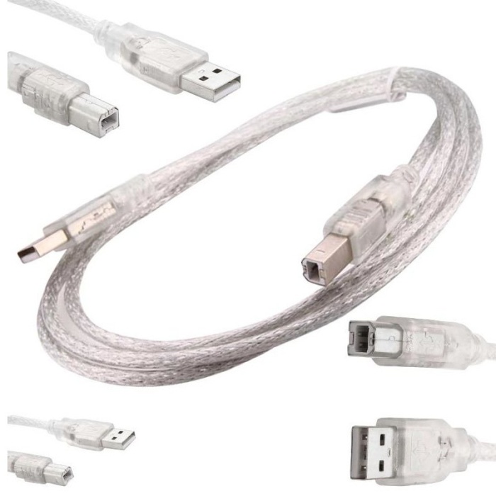 USB YAZICI KABLOSU 1.5 METRE 2.0V ŞEFFAF (4549)