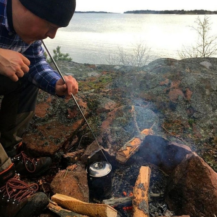 TOPTANBULURUM  Teleskopik Ateş Başlatıcı Outdoor Üfleme Borusu 63 Cm