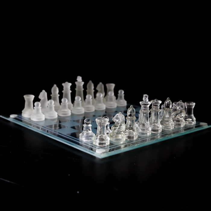 Glass Chess Cam Satranç Takımı (35 Cm X 35 Cm)