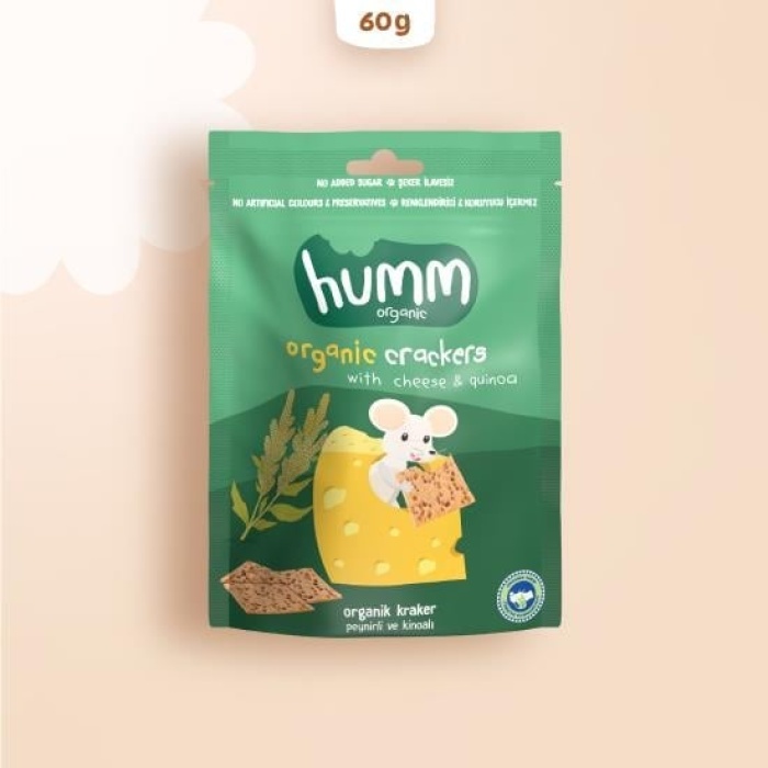 Humm Organik Peynirli Kinoalı Kraker 60 Gr