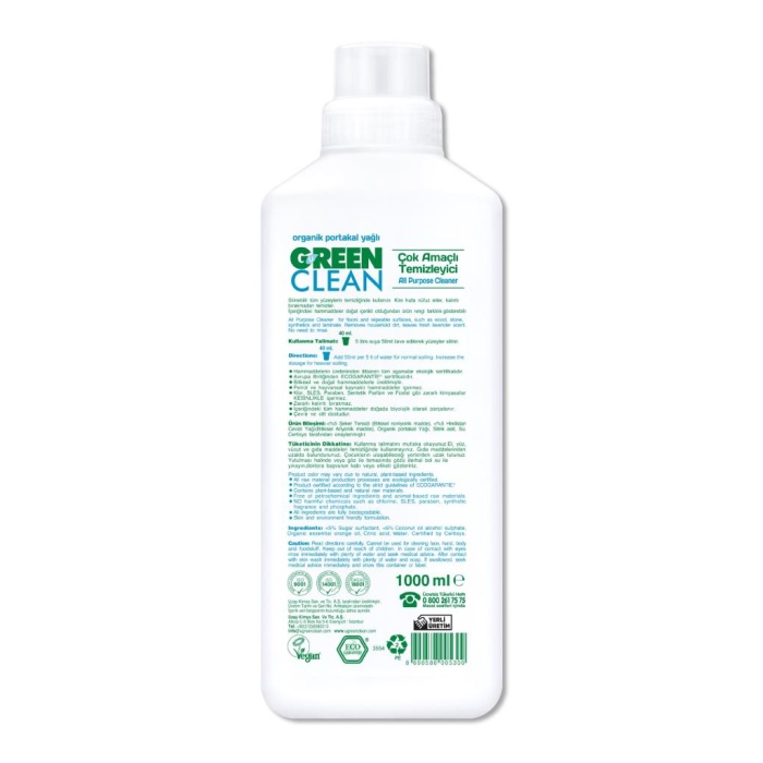 Green Clean Bitkisel Çok Amaçlı Temizleyici 1000 ml