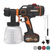 WORX WX020 20Volt 4.0Ah. Li-ion Tek Akülü Kömürsüz Devir Ayarlı Boya Tabancası + 4 Parça Yedek Nozul/Meme