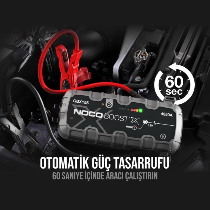 NOCO GBX155 12V 4250Amp Ultrasafe Lityum Akü Takviye + Powerbank + Led Lamba