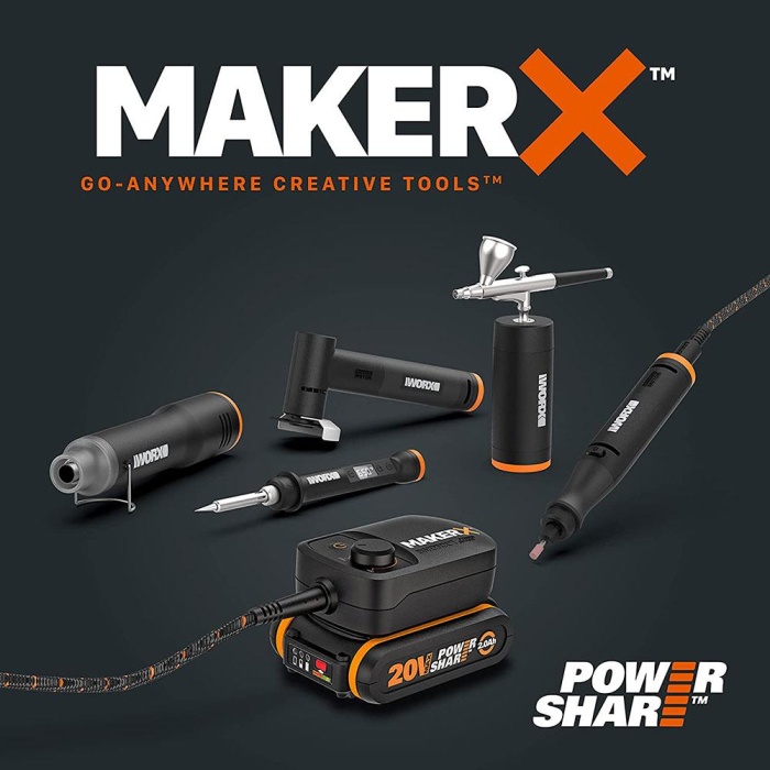 WORX WX747.9 MAKERX 20Volt Kömürsüz Profesyonel Mini Üfleyici (Akü Dahil Değildir)