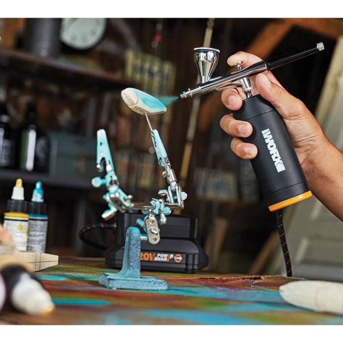 WORX WX742.9 MAKERX 20Volt Profesyonel Mini Air Brush Boya Tabancası (Akü Dahil Değildir)