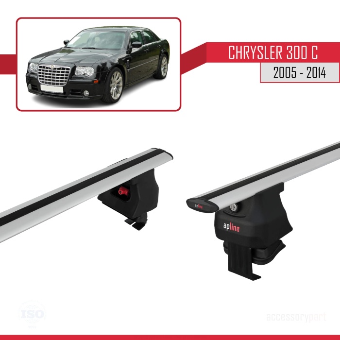 Chrysler 300 C 2005-2014 Arası ile uyumlu ACE-4 Ara Atkı Tavan Barı GRİ