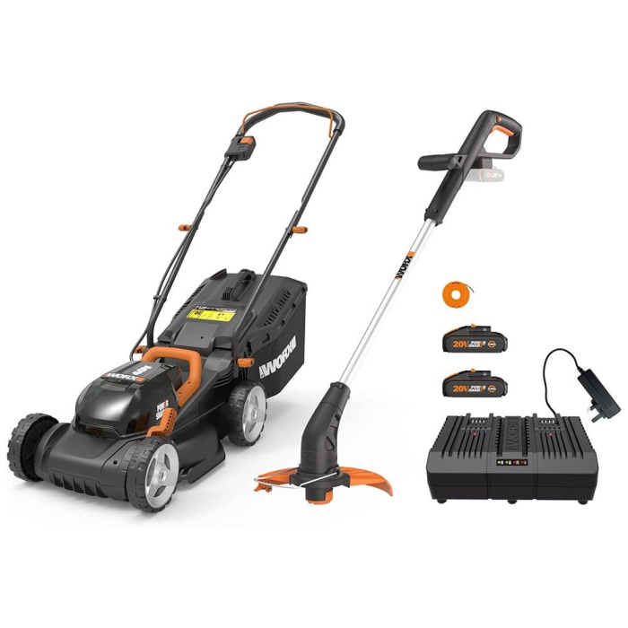 WORX WG927E 40Volt 2.0Ah. Li-ion 34cm Profesyonel Şarjlı Çim Biçme + WG157E.9 20Volt Misinalı Çim ve Kenar Kesme