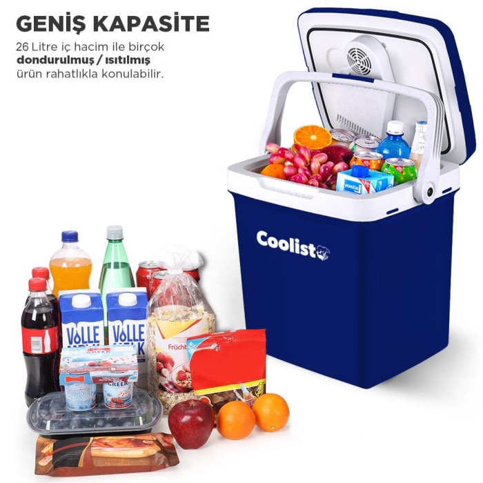 Coolist CLT26 12Volt/220Volt AC/DC 26 Litre Sıcak/Soğuk Oto Buzdolabı