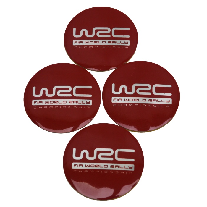 Jant Göbek Arma WRC Red Sticker 4lü Set