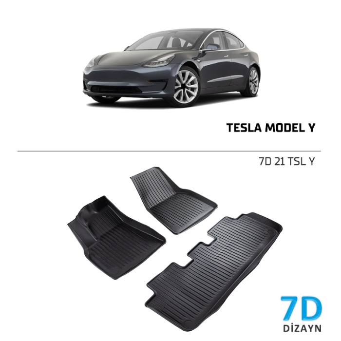 Tesla Model Y 7D Havuzlu Paspas