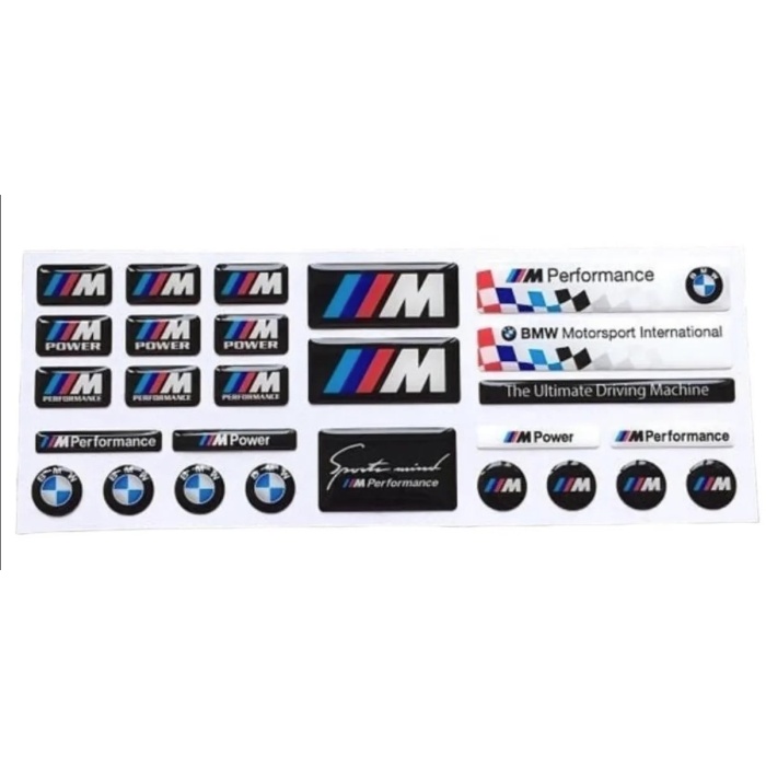 BMW & BMW M 27 Parça Damla Sticker Seti