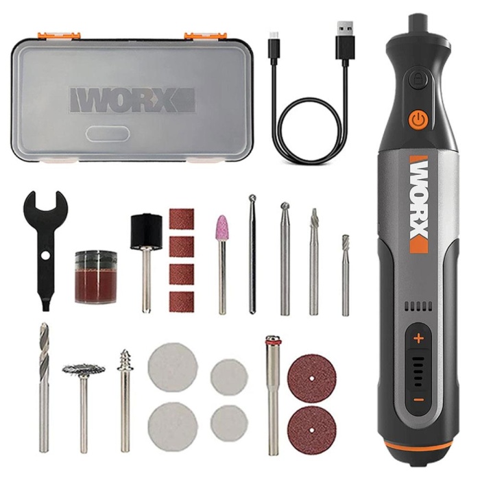 WORX WX106 8Volt Kalem Tipi Devir Ayarlı Profesyonel Gravür Makinesi + 21 Parça Aksesuar