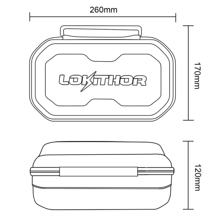 Lokithor CASE003 J Serisi Akü Takviye Cihazları İçin Taşıma Çantası