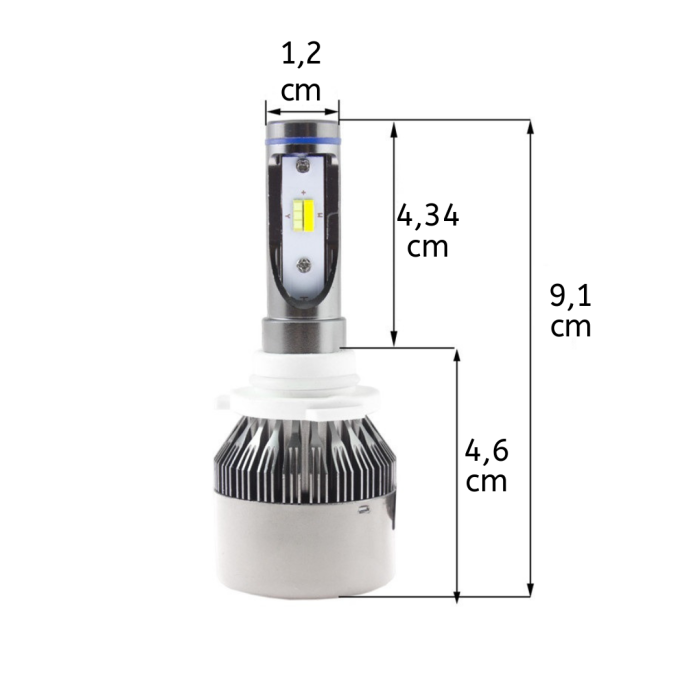 Space Led Far Ampulü Çift Renk Sarı/Beyaz H4-36W-4800LM-12V / LAAM492-1