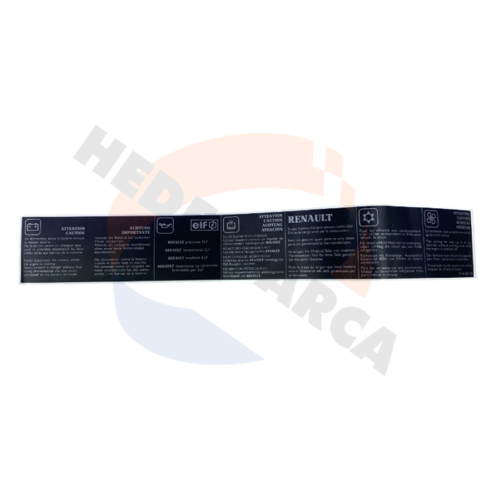 Renault Panel Etiketi 7700423730