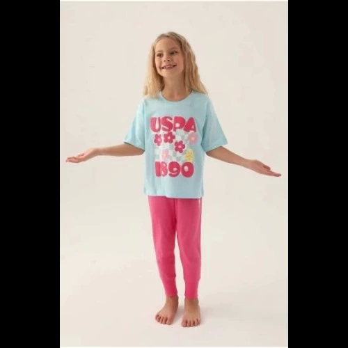 U.S. Polo Assn 1812-G Kız Çocuk Pijama Takımı