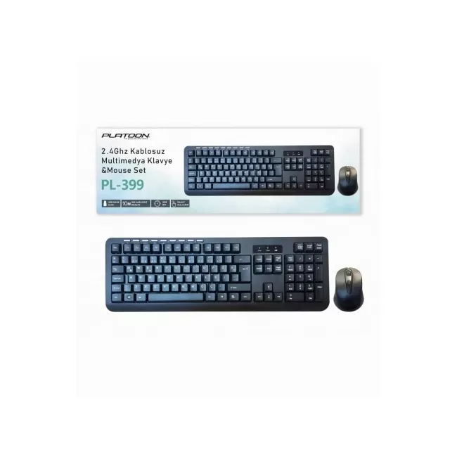 Platoon PL-399 WİRELESS (KABLOSUZ) MULTİMEDİA KLAVYE MOUSE SET