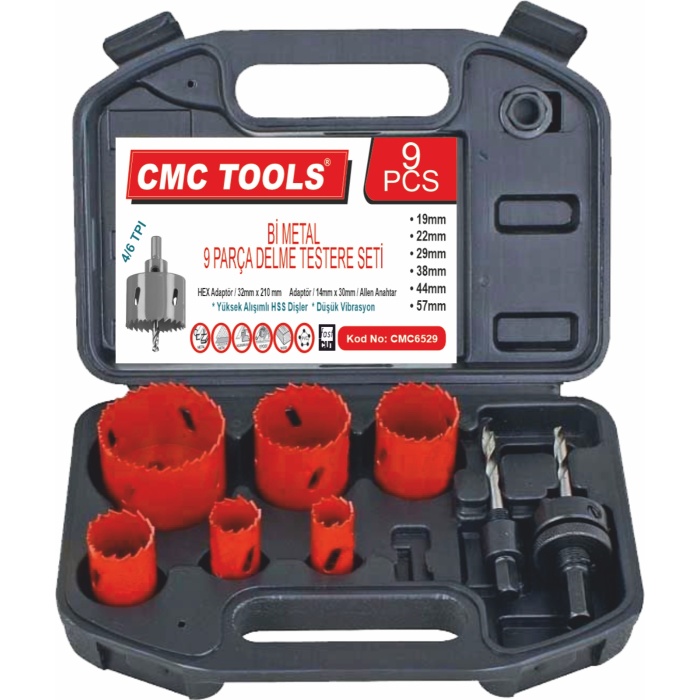 CMC 9 pcs Bİ METAL DELME TESTERE SETİ