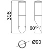 HOROZ ORKİDE-3 BEYAZ BAHÇE ARMATÜRÜ E-27