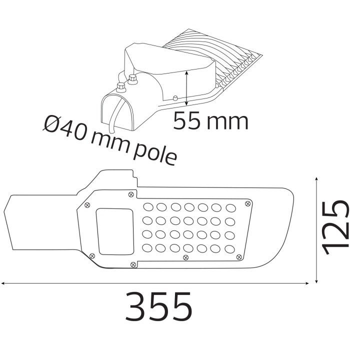 HOROZ ORLANDO-30W BEYAZ LED SOKAK ARMATÜRÜ