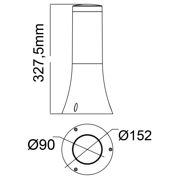 HOROZ ORKİDE-1 BEYAZ BAHÇE ARMATÜRÜ