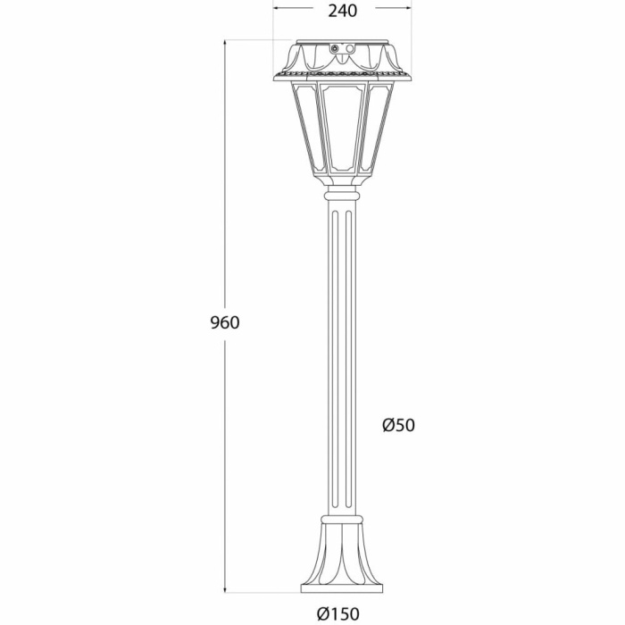 FUMAGALLI MIZAR/ROSETTA SOLAR LED Q150 PIR 4000K