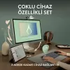 Logitech 920-012245 Grafit Pebble 2 Combo Çoklu Sessiz Kablosuz Türkçe Q Klavye Mouse Seti