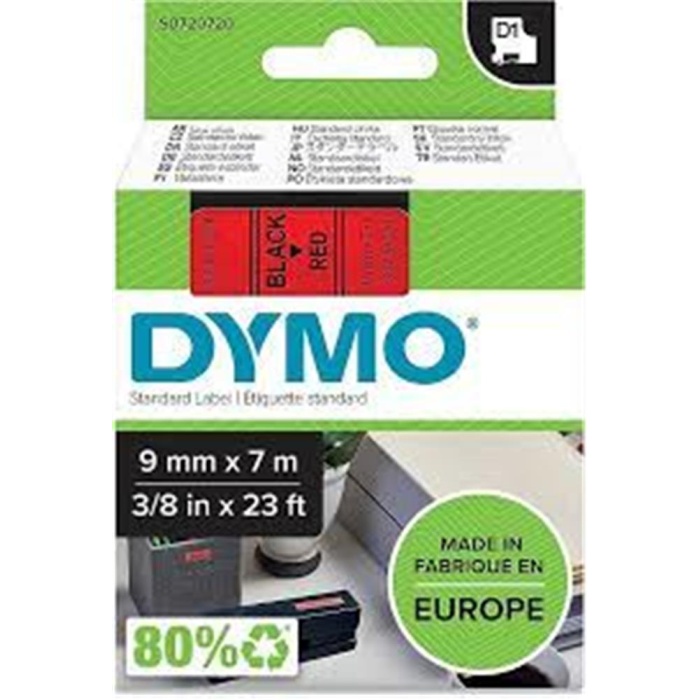 DYMO S0720720 D1 Yedek Şerit 9 mmx7mt Kırmızı-Siyah 40917