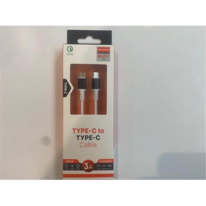 Megatech MT-DT-T 1mt Usb Type-C to Type-C Şarj ve Data Kablosu