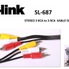 S-link sl-687 3rca To 3rca 5mt Kablo