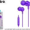 S-link SL-KU160 Mobil Telefon Uyumlu Mor Kulak İçi Mikrofonlu Kulaklık