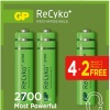 GP AA 2600 mAh Şarjlı Kalem Pil 4+2li Paket GP270AAHCE4-2