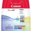 Canon CLI-521 Cyan-Magenta-Yellow Mavi-Kırmızı-Sarı 3lü Multipack Mürekkep Kartuş