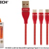 Hytech HY-X505 1.2M 3A MicroUSB+Lightning+TypeC 3