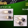 S-link SLX-499 1.5mt 4-9 1394 Firewire Gold Kablo