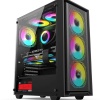 PowerBoost PB-P802AB 650w 80+ Bronze USB 3.0, ATX Mesh, RGB fan Siyah Kasa