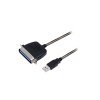 S-link SW-U614 Siyah USB to Parallel (CN36M) Kablo