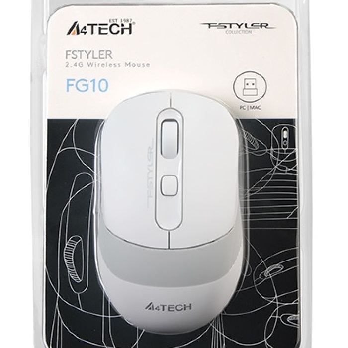 A4 Tech Fg10 Beyaz Nano Kablosuz Optik 2000 Dpı Mouse