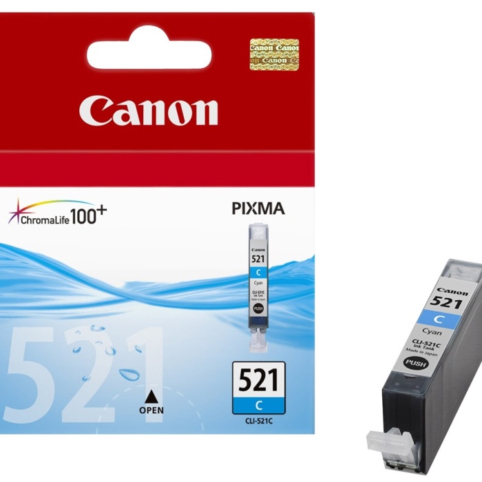 Canon CLI-521C Cyan Mavi Mürekkep Kartuş MP260-540-550-560-620-630 MX860-870