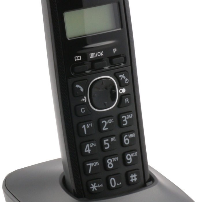 Panasonic KX-TG1611 Siyah Telsiz Dect Telefon 50 Rehber